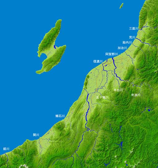 新潟県のマップ